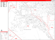 Chino Hills  Wall Map Red Line Style